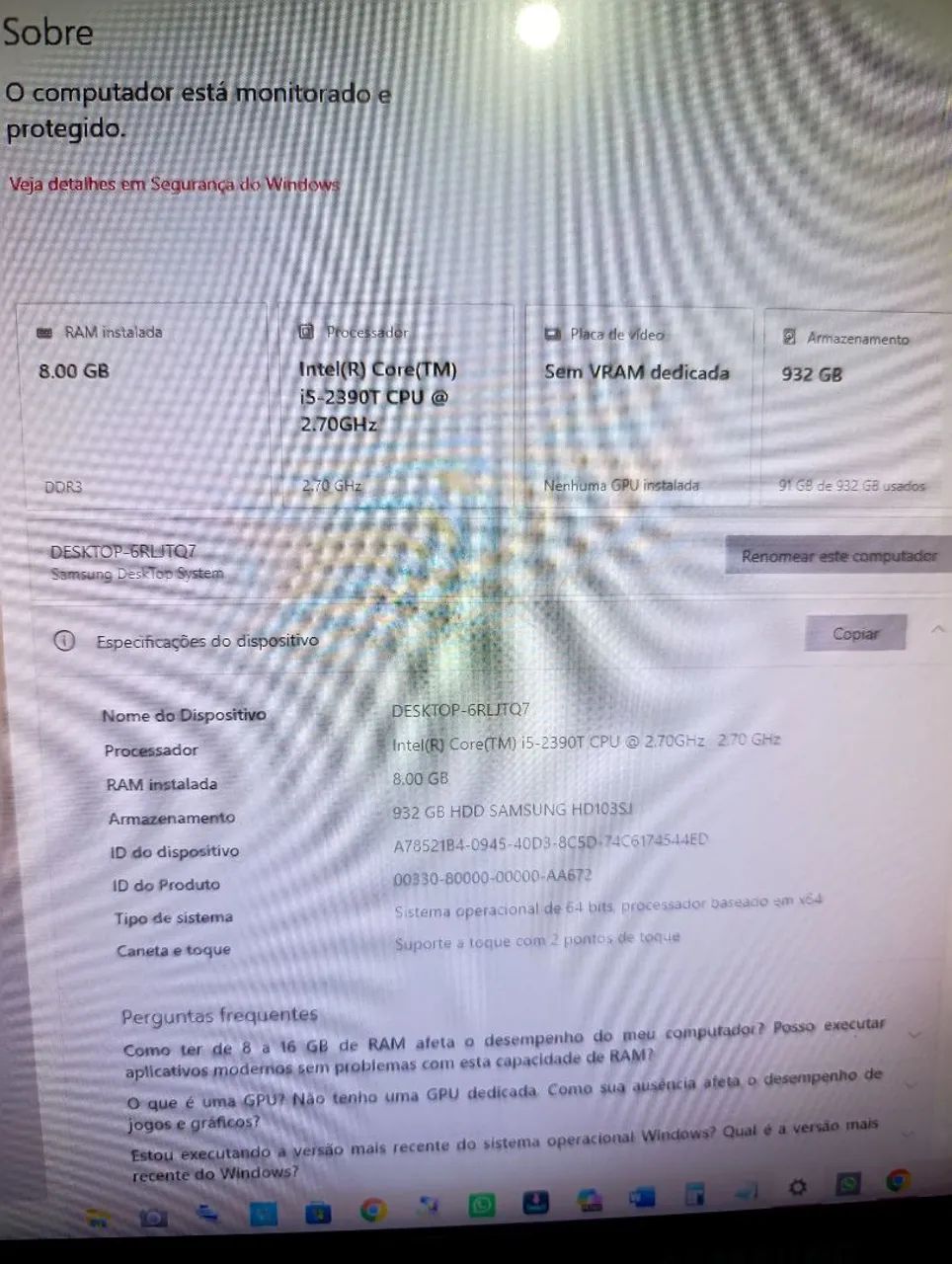 Vendo Pc Samsung com Cpu Integrado  - Foto 3
