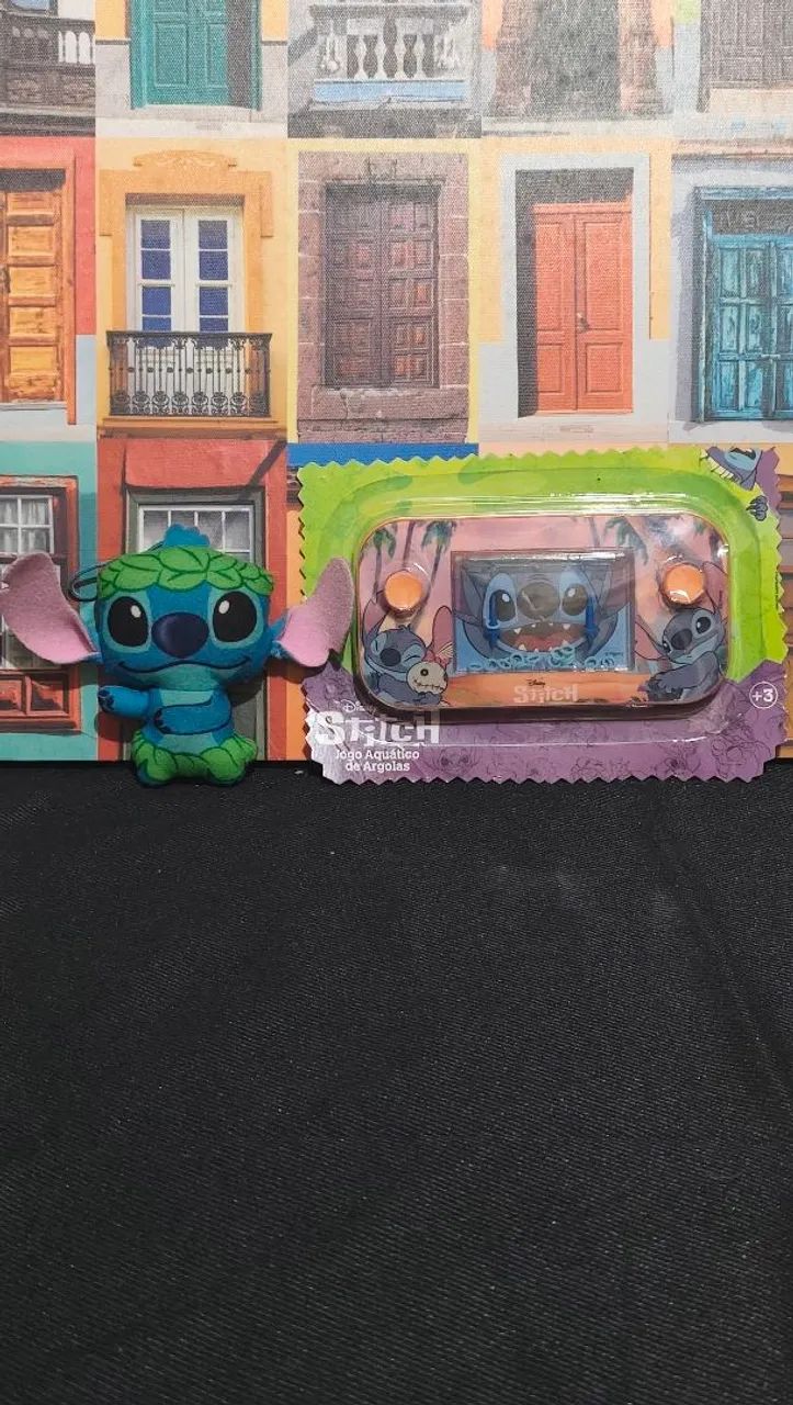 Kit Stitch Disney com Pelúcia e Jogo Aquático de Argolas