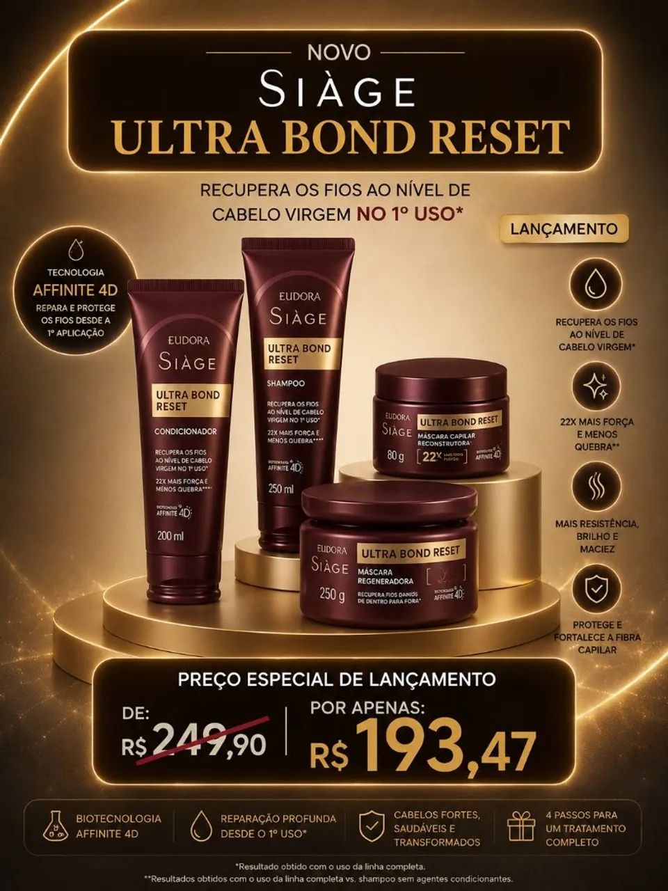 Kit Lançamento Ultra Bond Reset Eudora