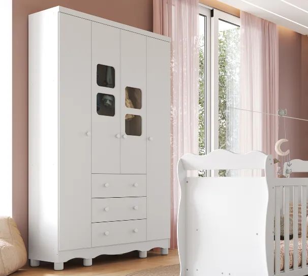 Guarda-Roupa emMDF Lumi 4 Portas (Novo)