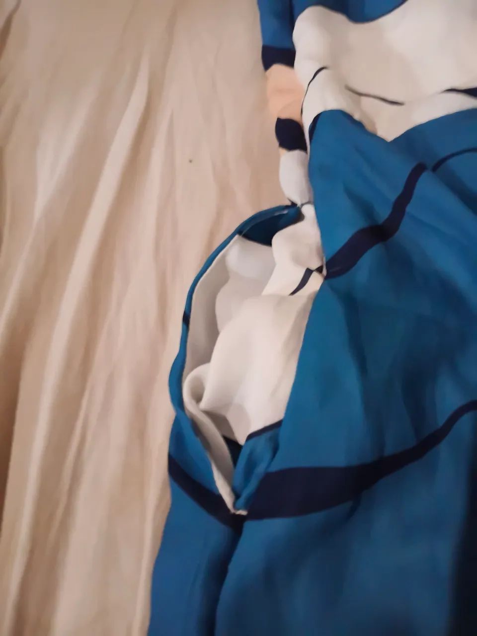 Macacão de alças estampa geométrica azul pantalona - Foto 3