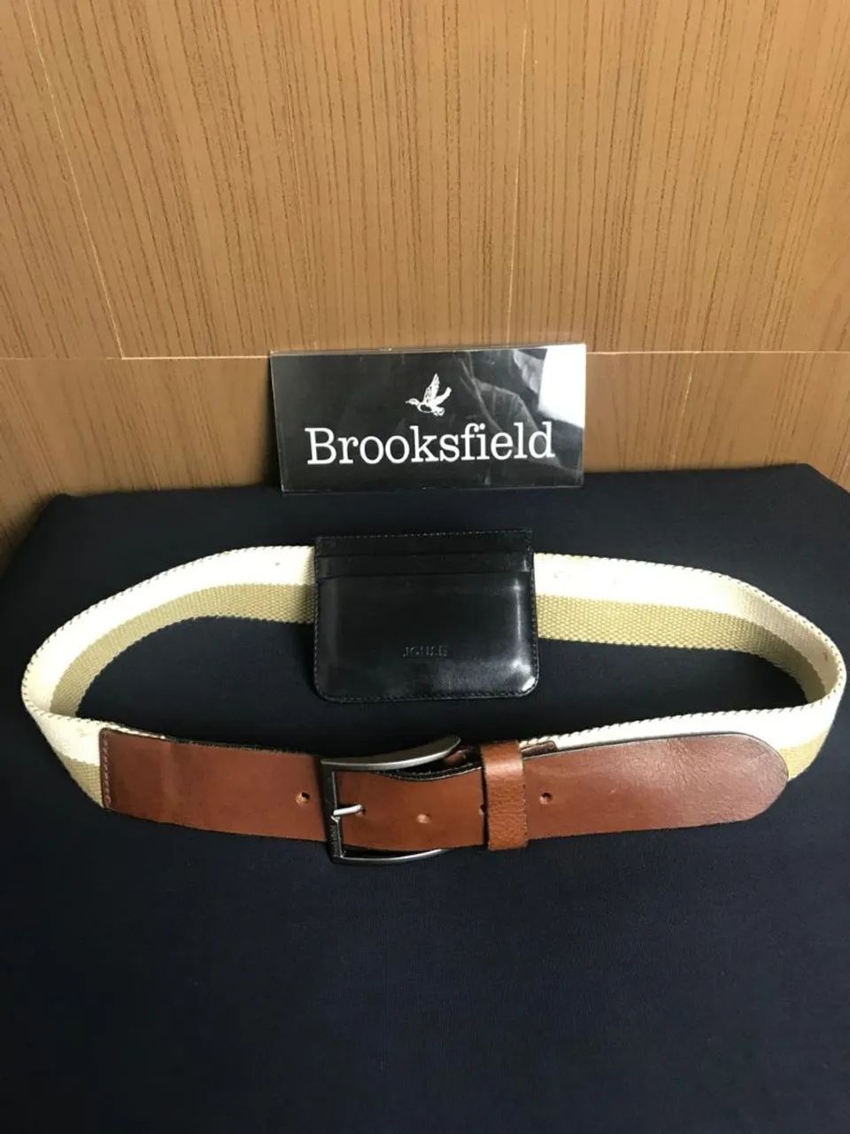Cinto Brookfield lona e couro. - Foto 2
