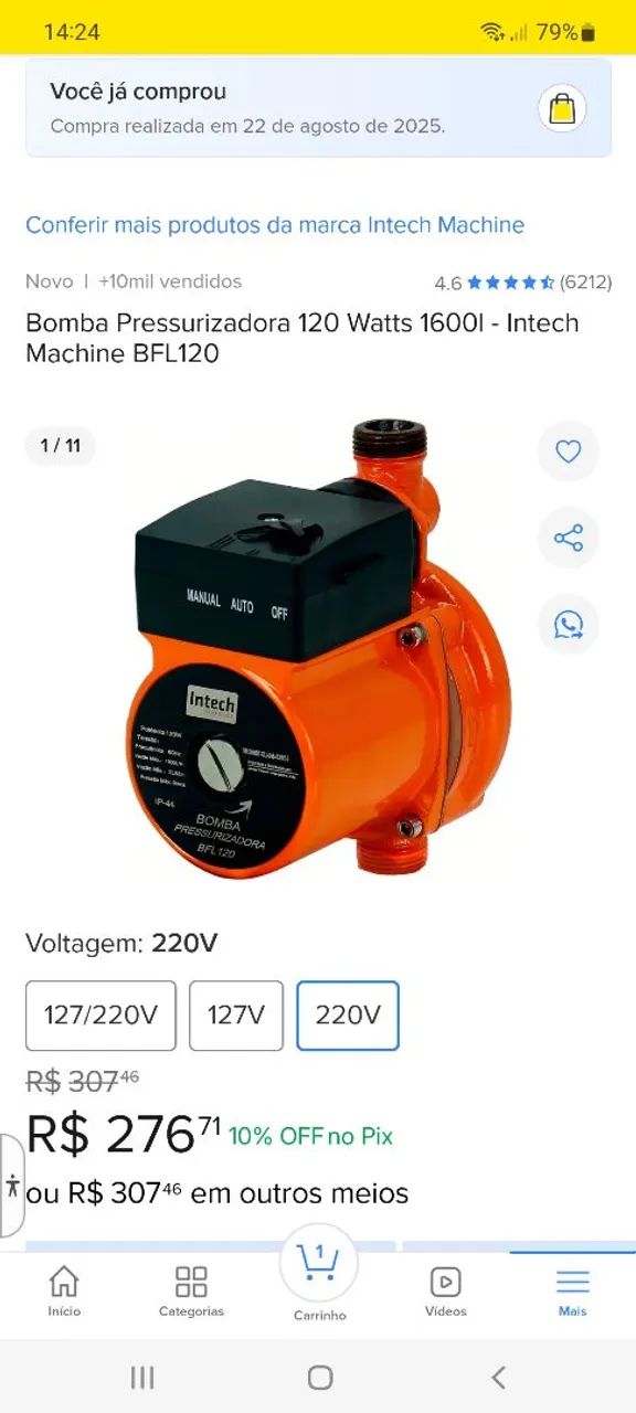 Pressurizador 220v fluxostato 420253042256138241