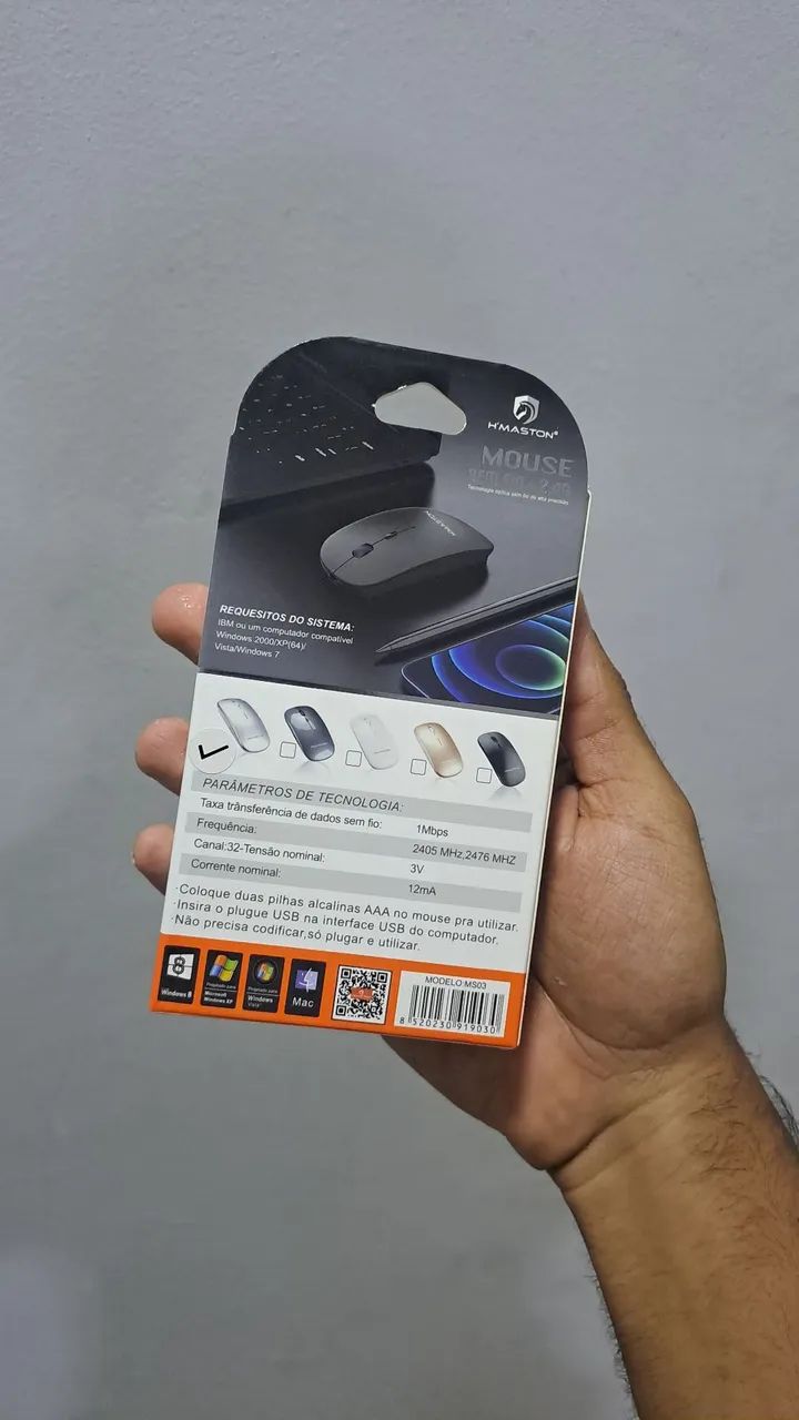 Mouse sem fio 2.4 design ergonômico a pilha - Foto 5