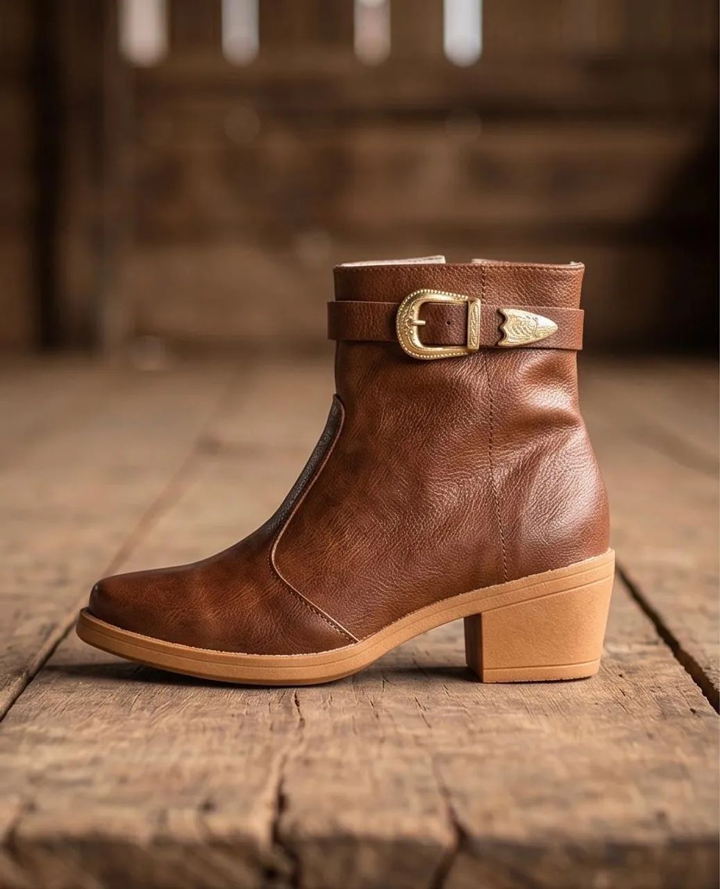 Bota feminina Couro - Foto 4