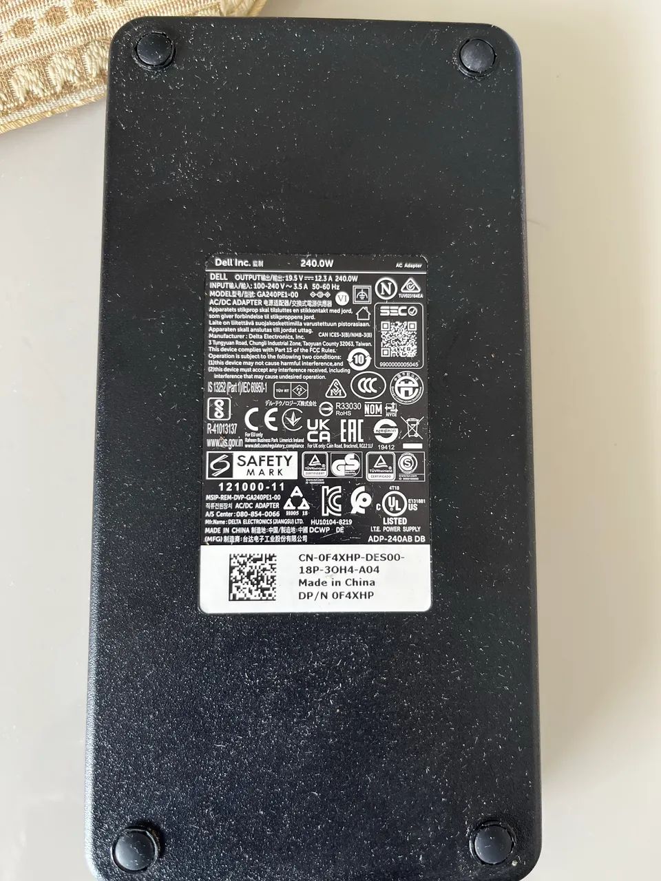 CARREGADOR NOTEBOOK DELL 240W ORIGINAL 