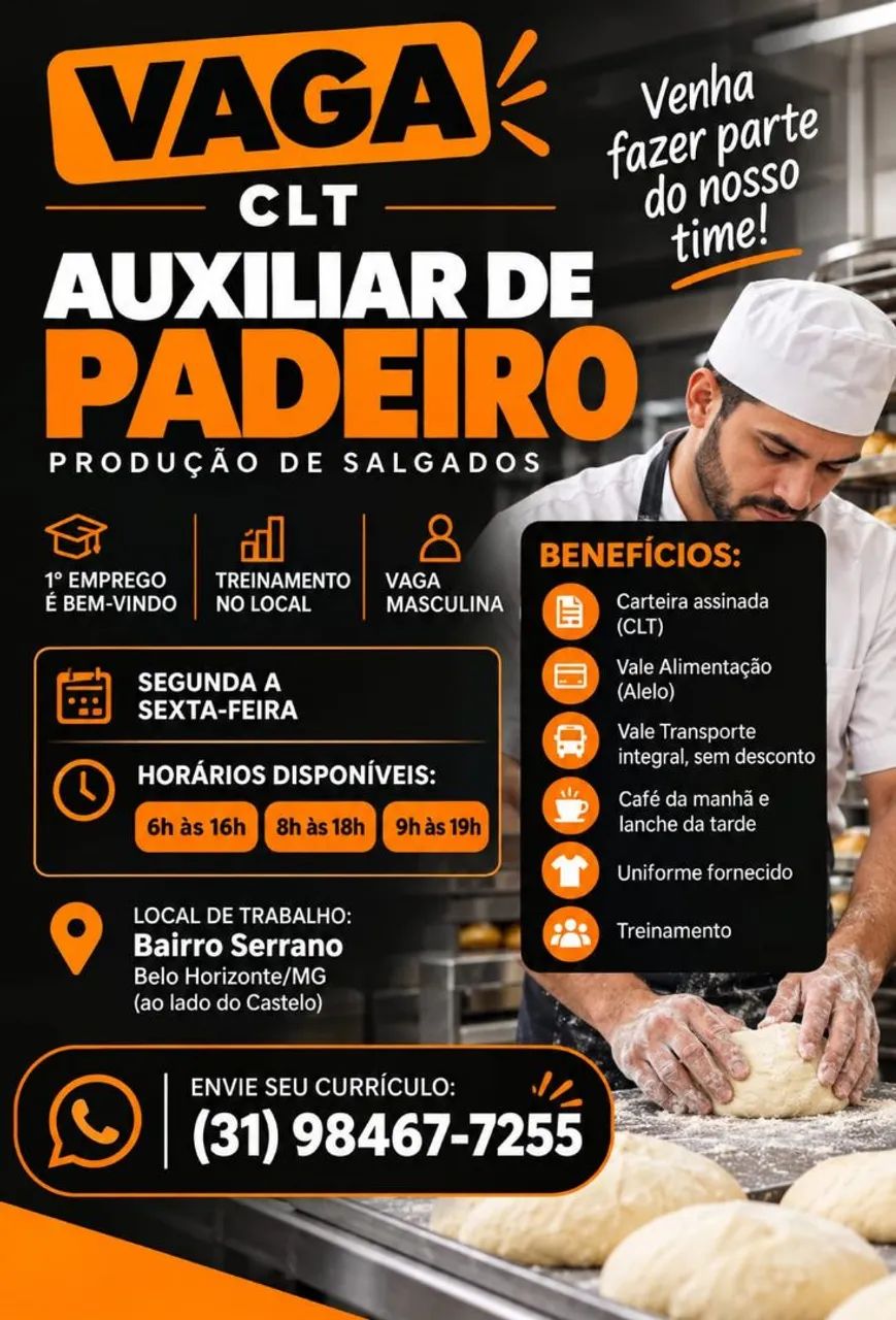 Padeiro e Auxiliar de Padeiro 