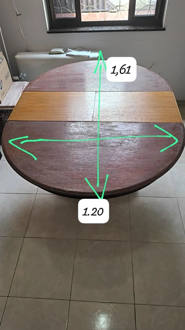 Mesa Redonda Madeira Maciça Entalhada com Extensor - Estilo Colonial - Foto 5