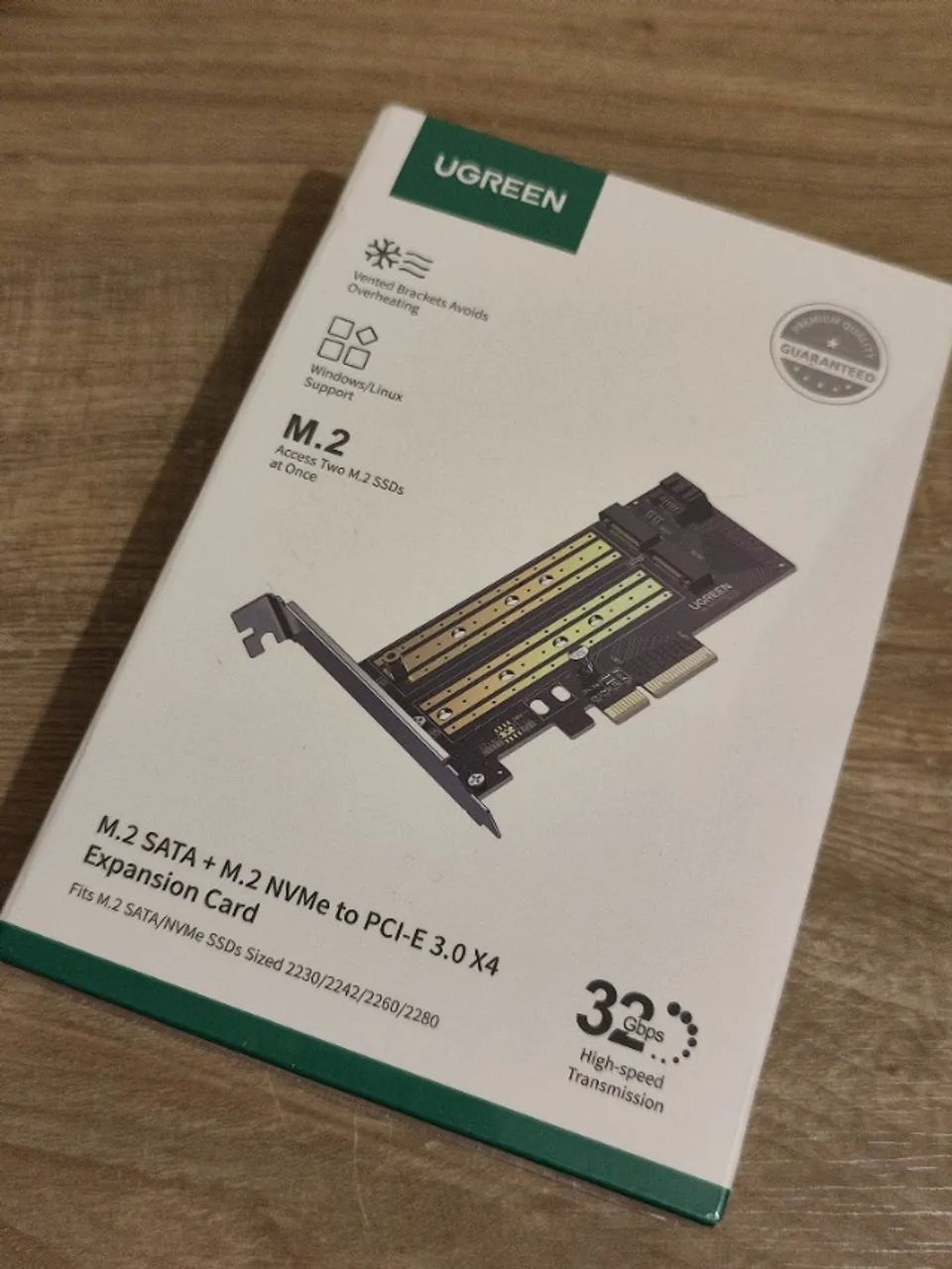 Adaptador M.2 NVMe e SATA Para PCI Express 3.0 Ugreen
