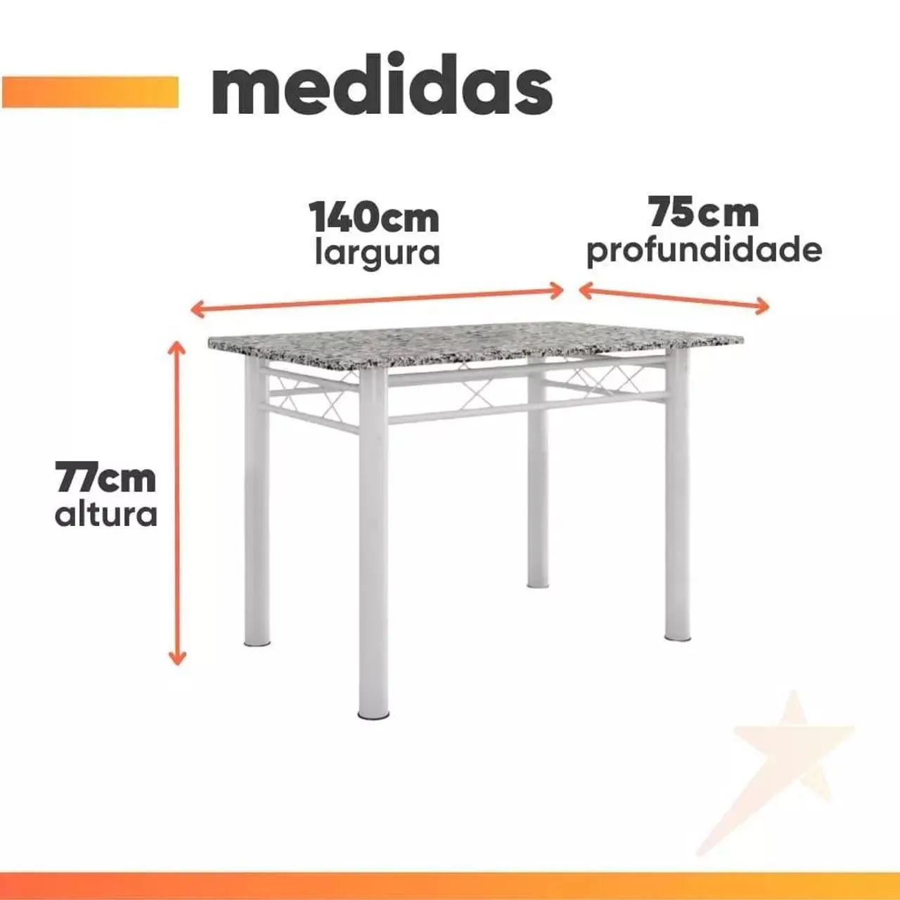 Mesa de mármore  granito  6 cadeiras  - Foto 3