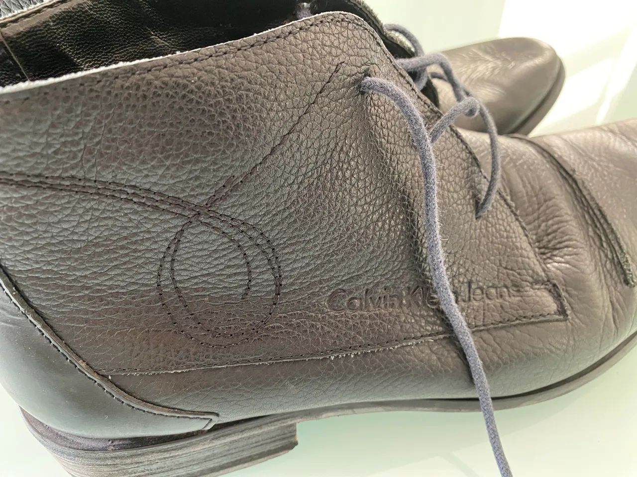 Bota de couro Calvin Klein masculina  - Foto 2