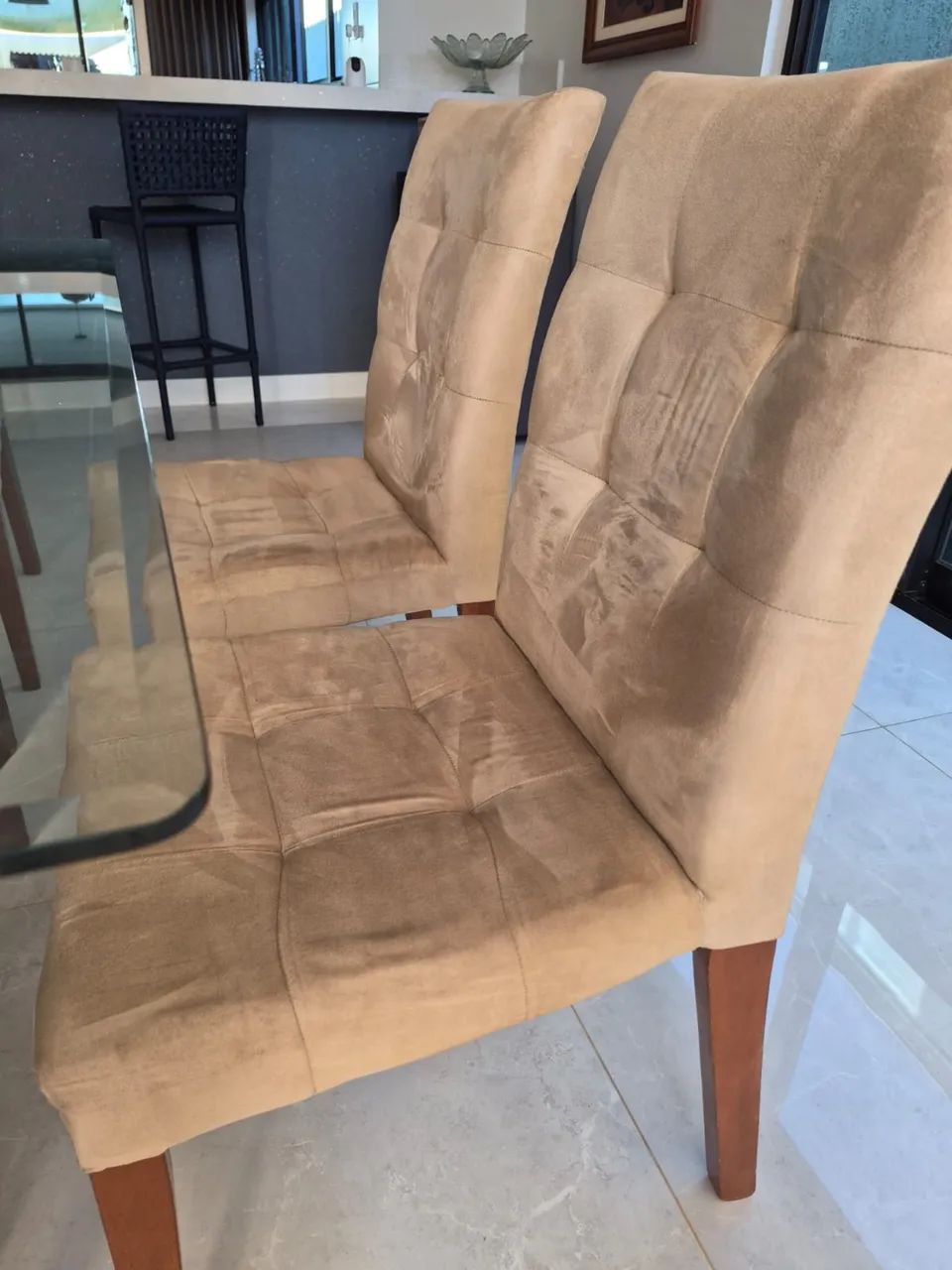 Conjunto de mesa de vidro com cadeiras  - Foto 4
