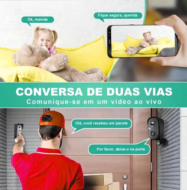 Câmera Wi-fi a Bateria Interna Externa  - Foto 6