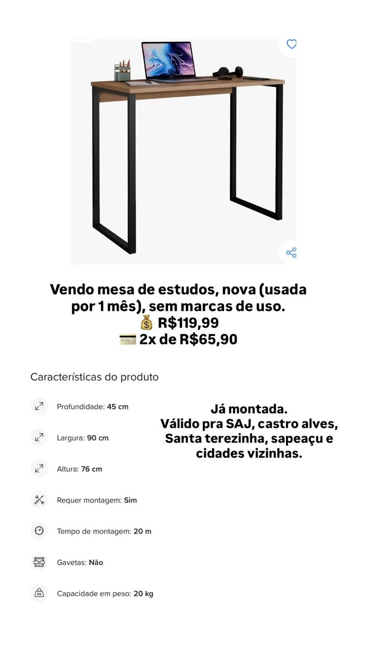 Mesa de estudos