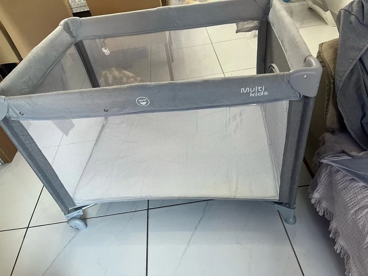 Cercadinho multikids com colchão Ortobom  - Foto 4