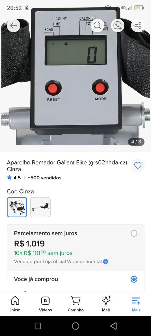 Aparelho remador 