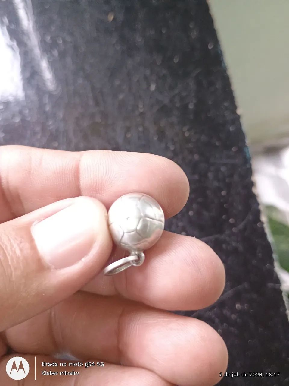 Pingente Bola de prata 950 - Foto 3