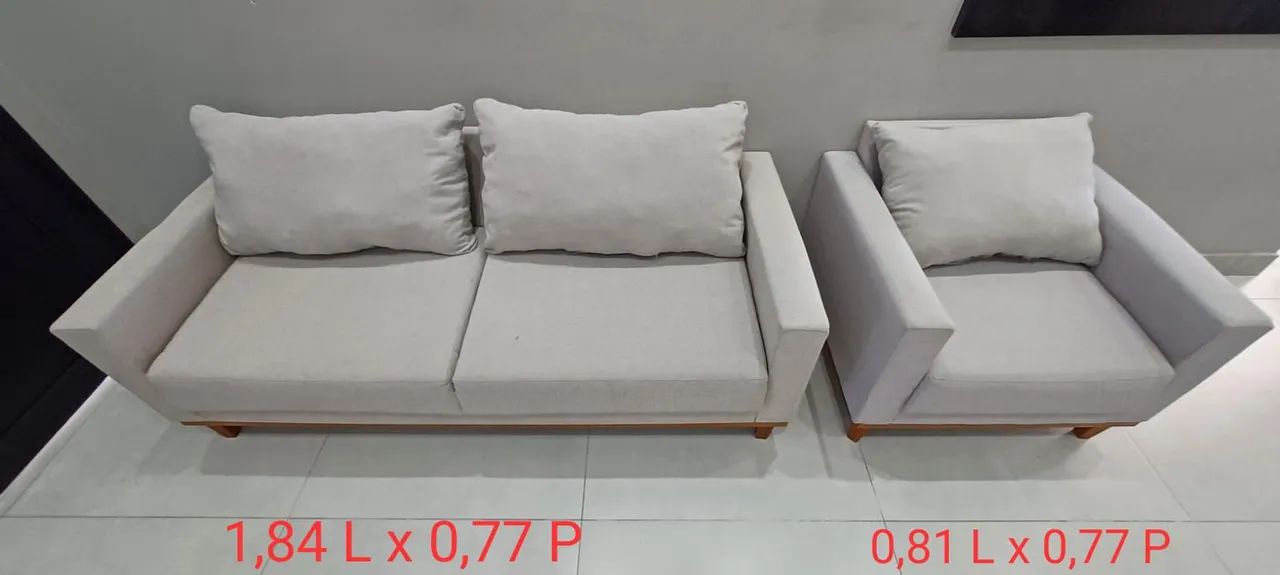 Conjunto Sofá em linho