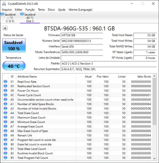 SSD 960GB442876460166041601