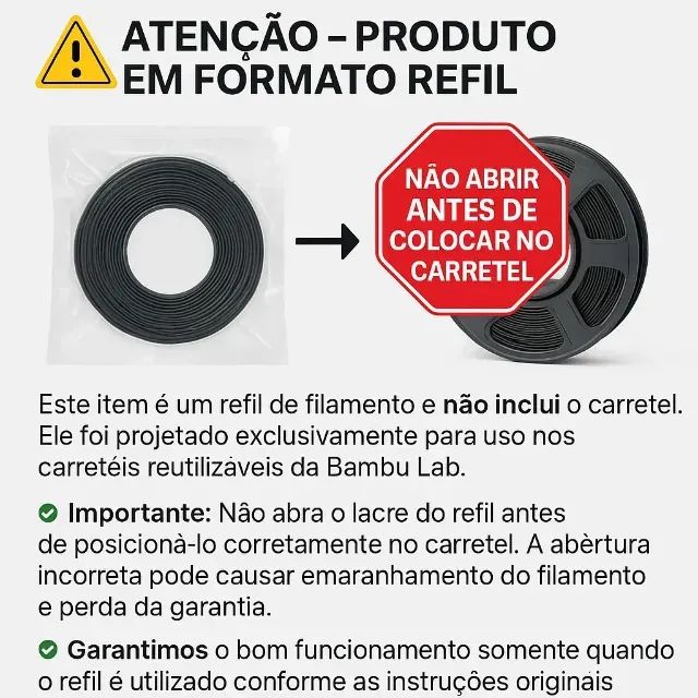 FILAMENTO PLA LITE DA BAMBU LAB 1KG SEM CARRETEL VARIAS CORES - Foto 2