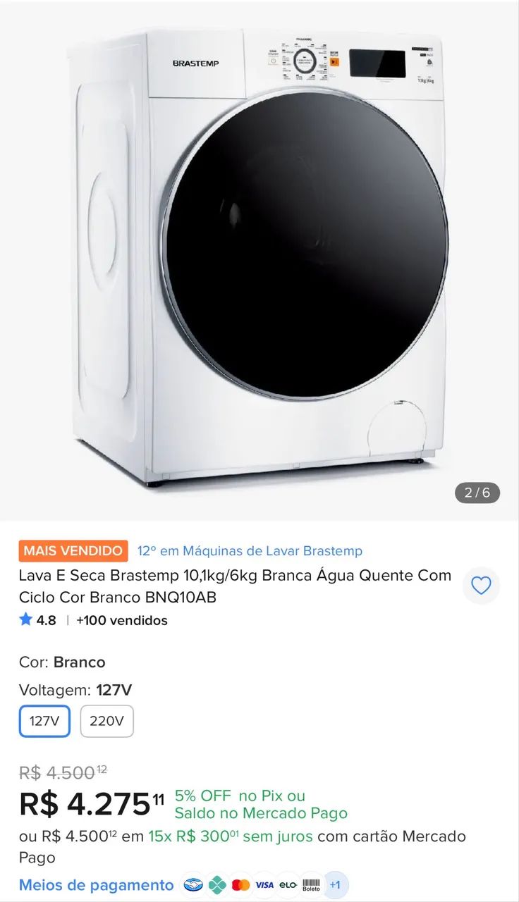 Lava e Seca Brastemp 10kg/6kg - Foto 3