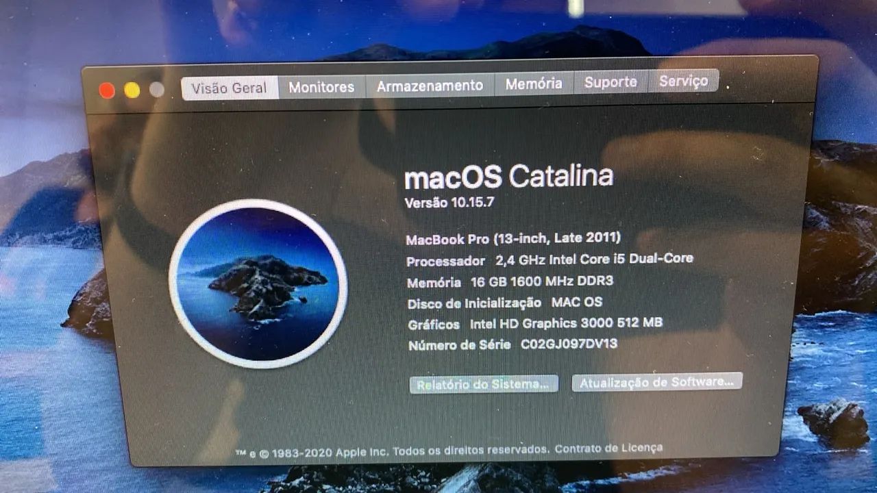 MACBOOK PRO 13-inch, late 2011 versao 10.15.7 - Foto 5