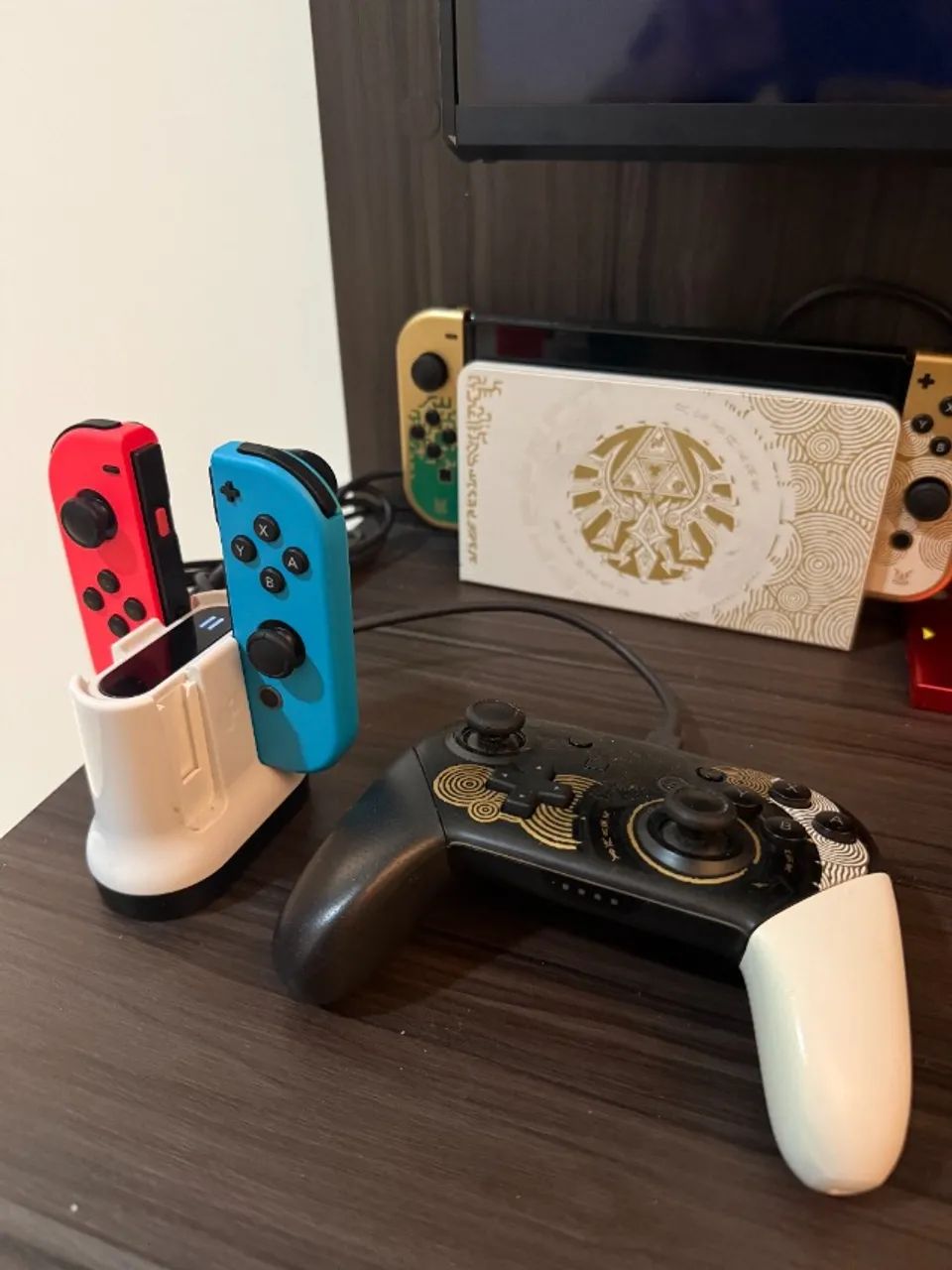 Nintendo switch OLED Zelda TOTK, com acessórios - Foto 4