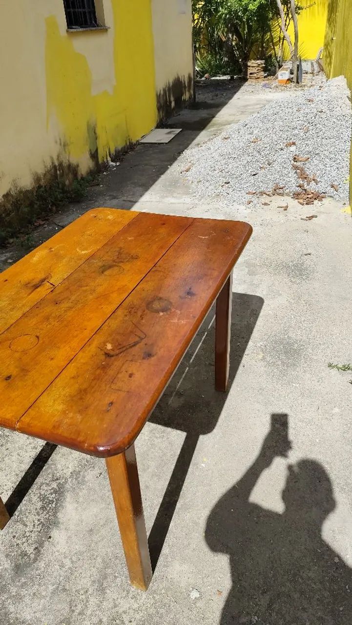 Mesa de jantar em madeira tipo cedro  - Foto 3
