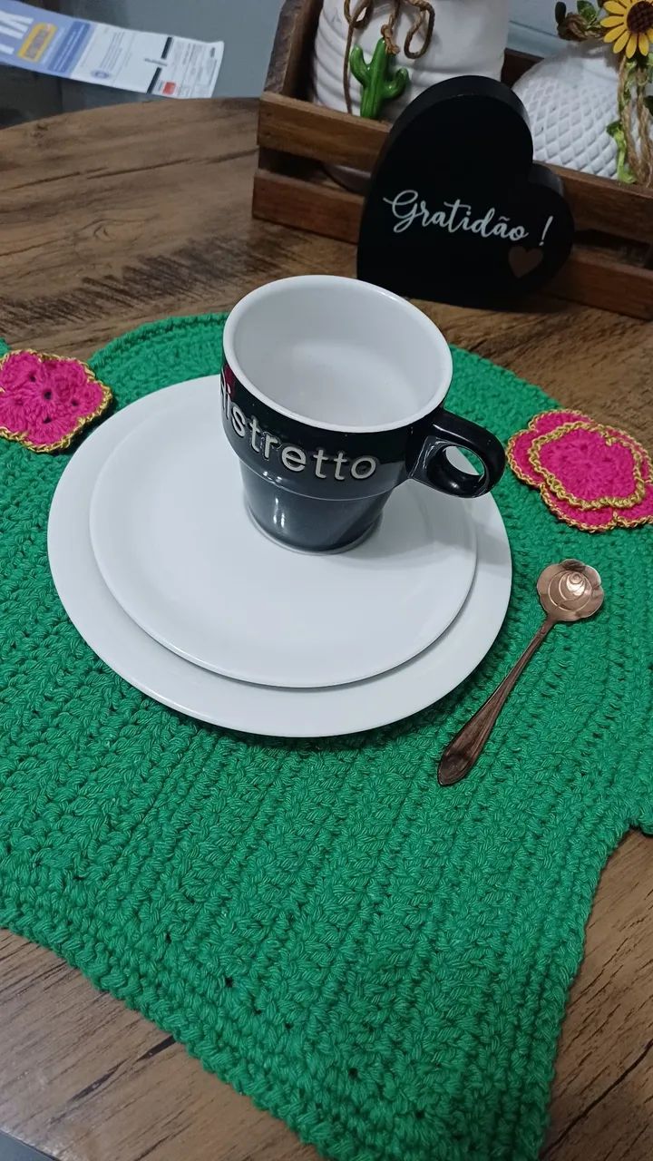 Jogo americano em crochê - Foto 5