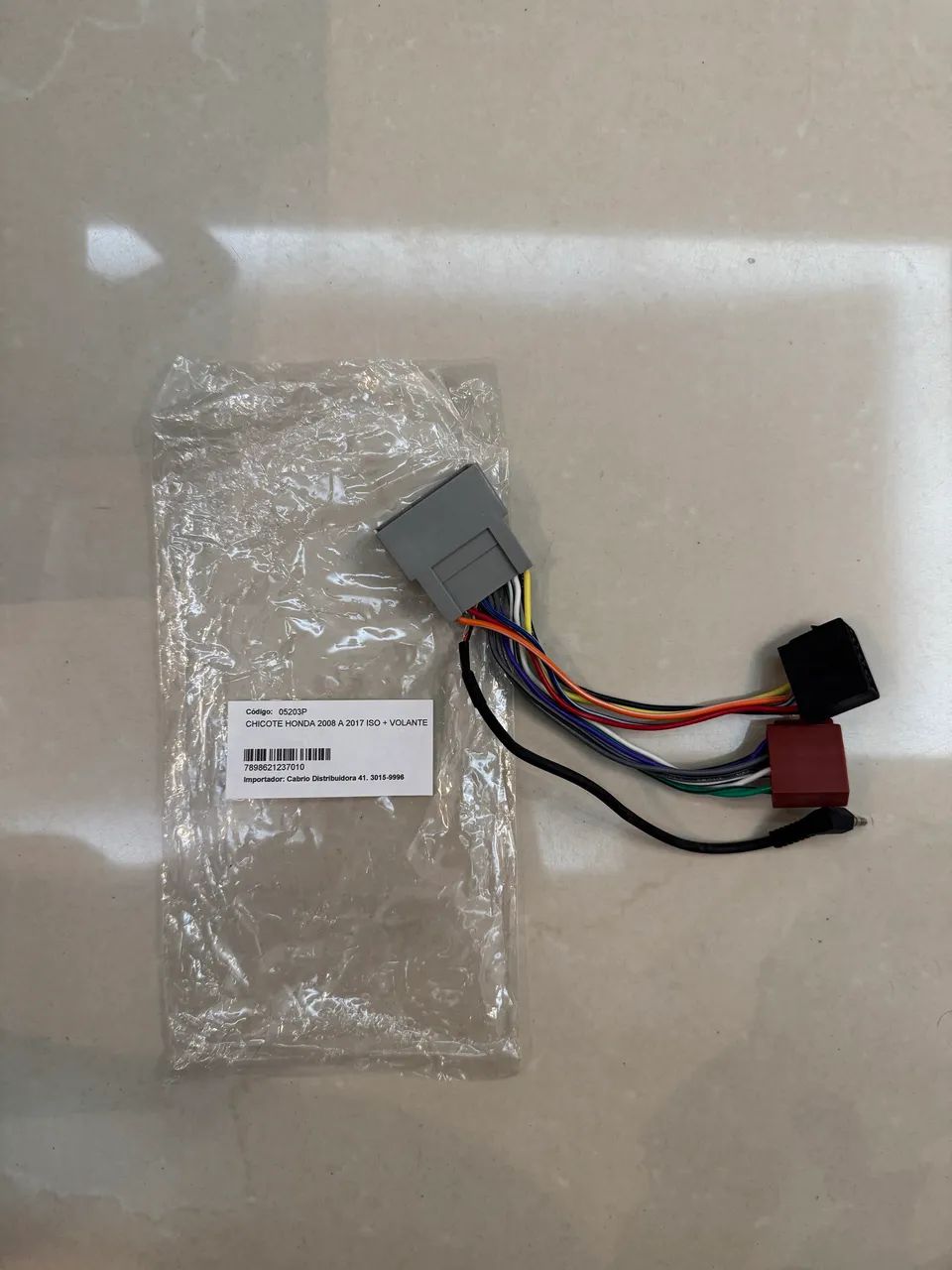 Moldura 9 Polegadas + Chicote P/ Honda Hrv 2016 E 2017 Black Piano - Foto 4