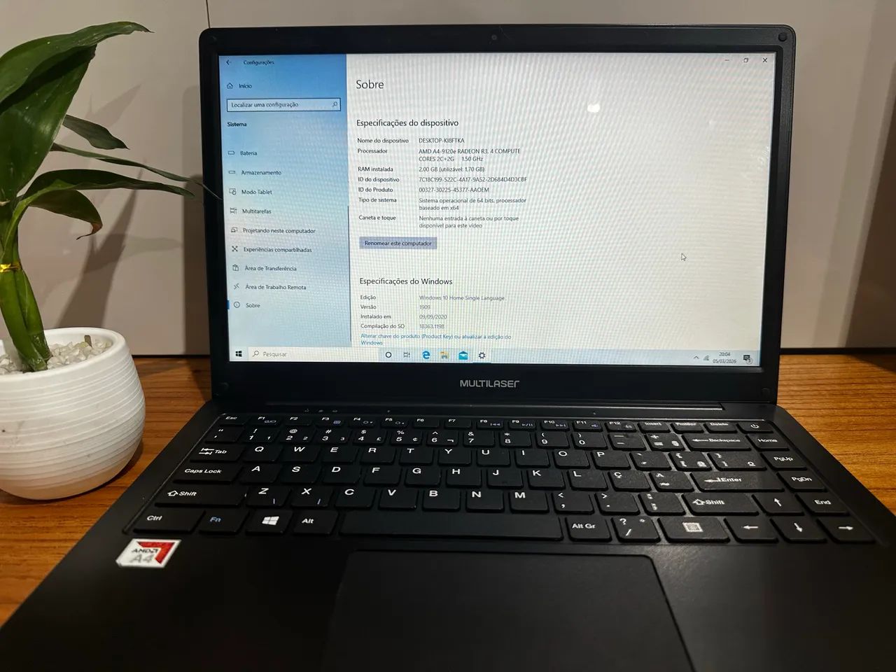 Notebook Multilaser , aceito troca.  - Foto 3