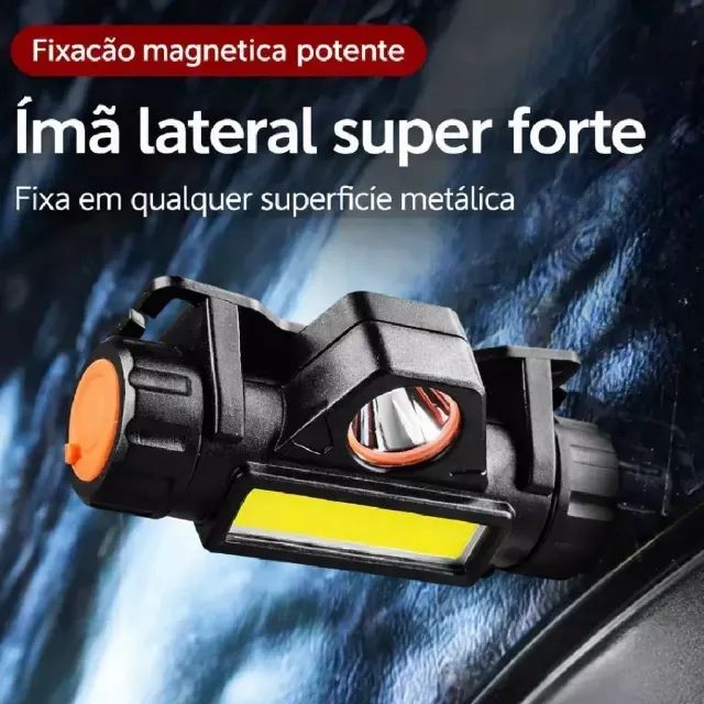Lanterna de Cabeça LED Recarregável USB Bivolt - Foto 4