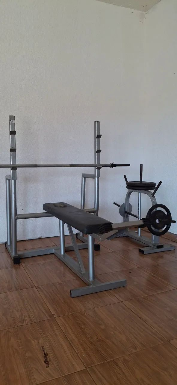LOTE DE EQUIPAMENTOS para musculação 