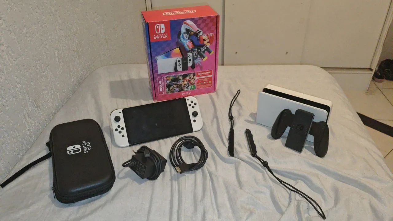 Nintendo Switch Oled Desbloqueado Com Case - Foto 2