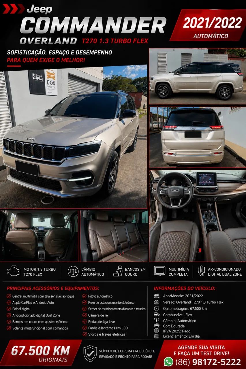 Jeep Commander Commander Overland T270 1.3 TB Flex Aut. 2022