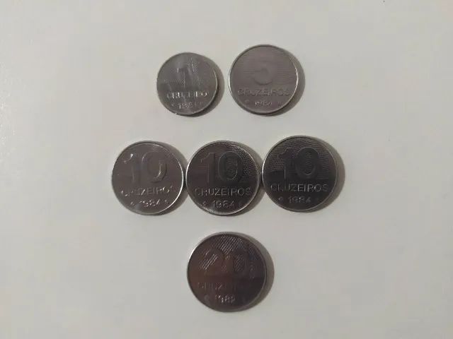 Brasil Lote Com 6 Moedas 1981 Cruzeiros