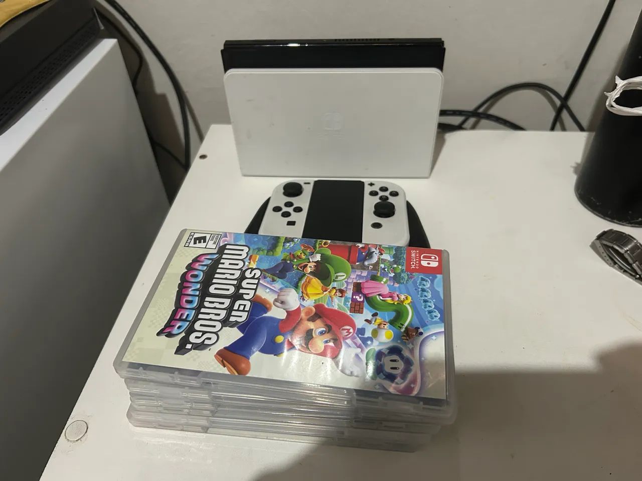 Nintendo Switch OLED + 6 jogos (SEM CAIXA) - Foto 3
