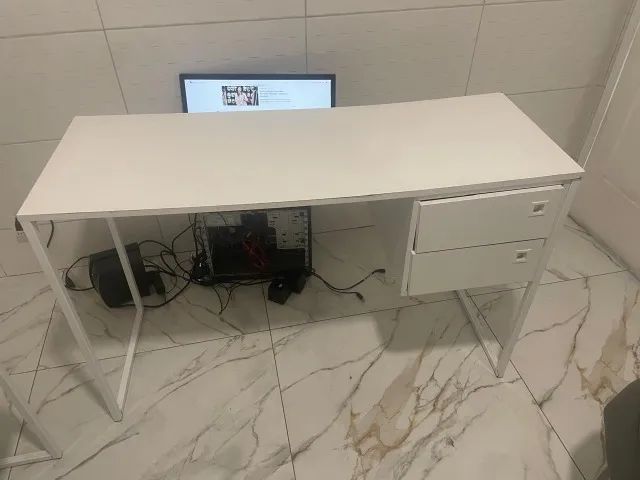 02 Mesas para Escritório na Cor Branca - Foto 5