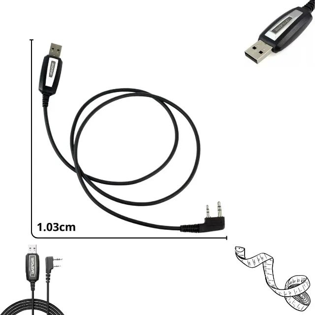 (PROMOÇÃO PIX) Cabo Programação Radio Baofeng Uv-5r Uv-5ra Uv-5rb Uv-5rc - Foto 5