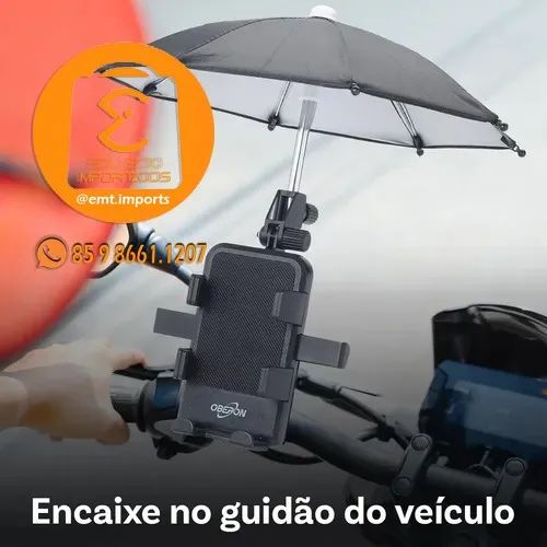 Suporte Moto para Celular Proteção Guarda-chuva OBERON OR-SP26 - Foto 2
