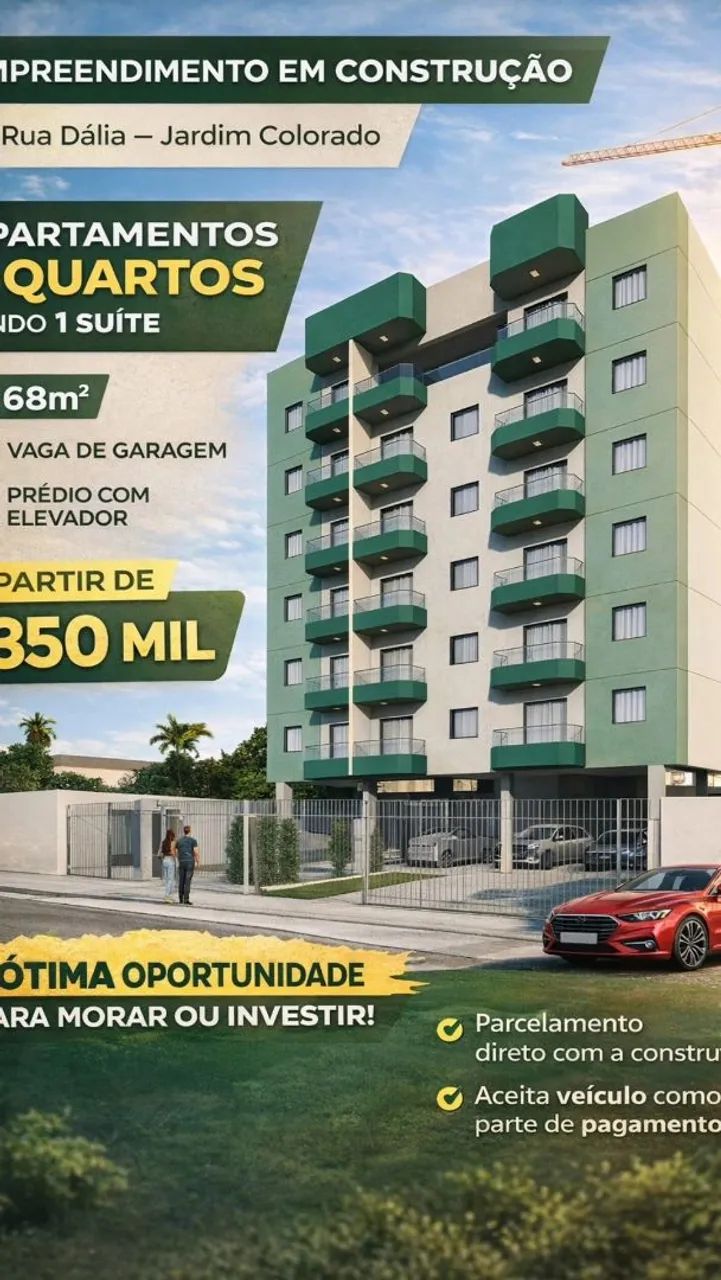 BAIRRO JARDIM COLORADO PRÉDIO COM ELEVADOR APTO DISPONÍVEIS A VENDA 