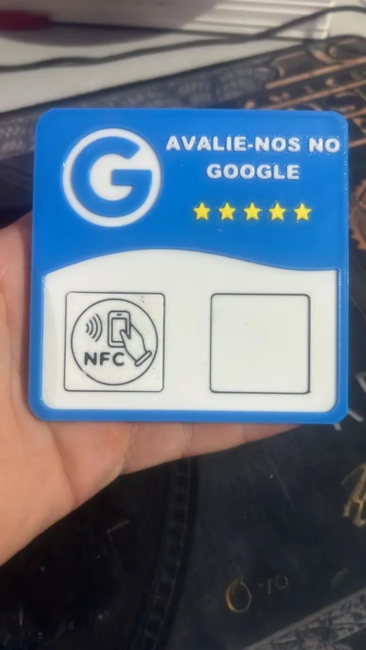 Placa avaliação Google com nfc + qrcode ou somente nfc - Foto 3