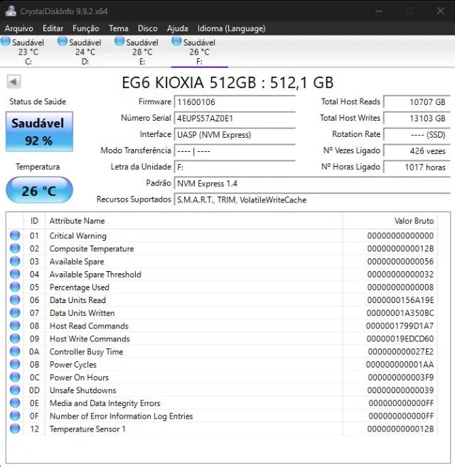 SSD Kioxia 512Gb NVMe - Foto 3