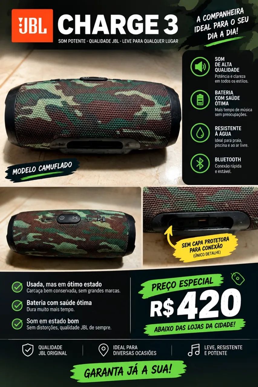 Caixa portátil de Som JBL