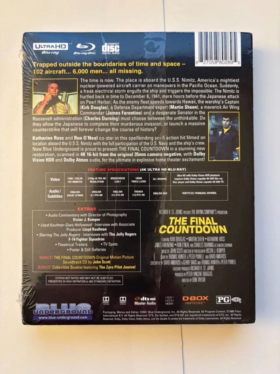 blu-ray 4k lacrado nimitz volta ao inferno the final countdown - Foto 3