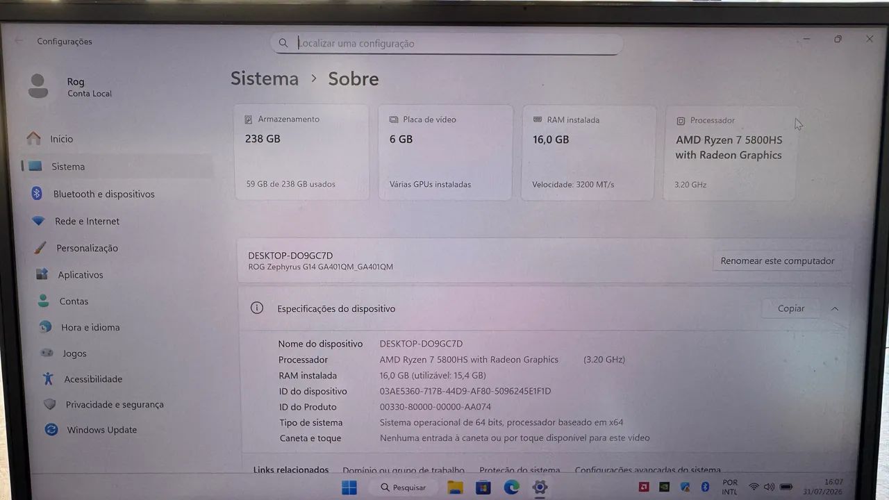Vendo Asus Zephyrus G14 - Foto 2