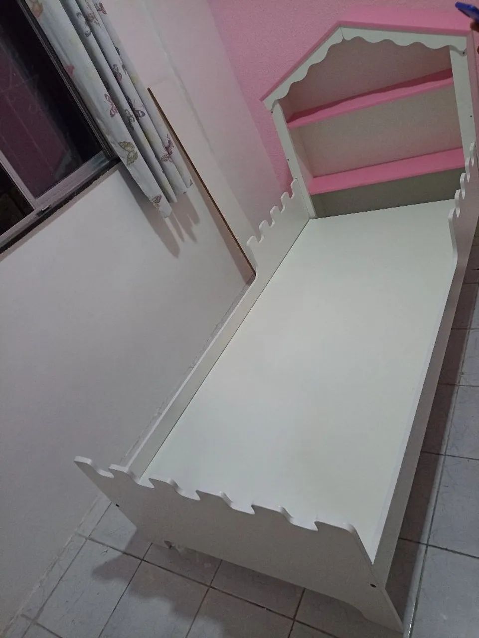 Cama, solteiro, meninas.