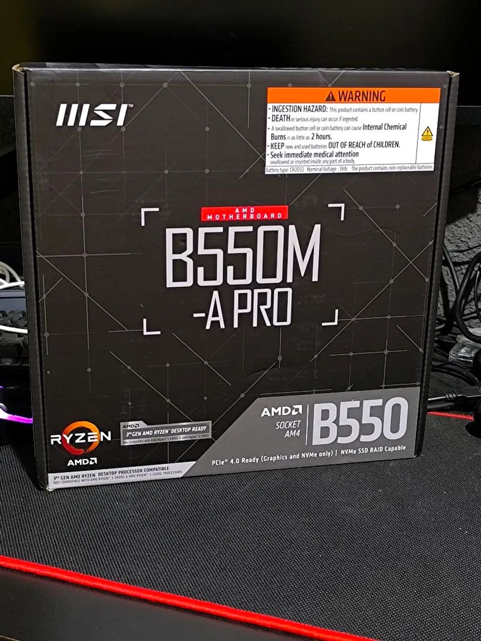 Placa mãe msi am4 b550m pro nova