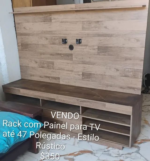 Rack com painel - Rústico $350 reais  - Foto 2