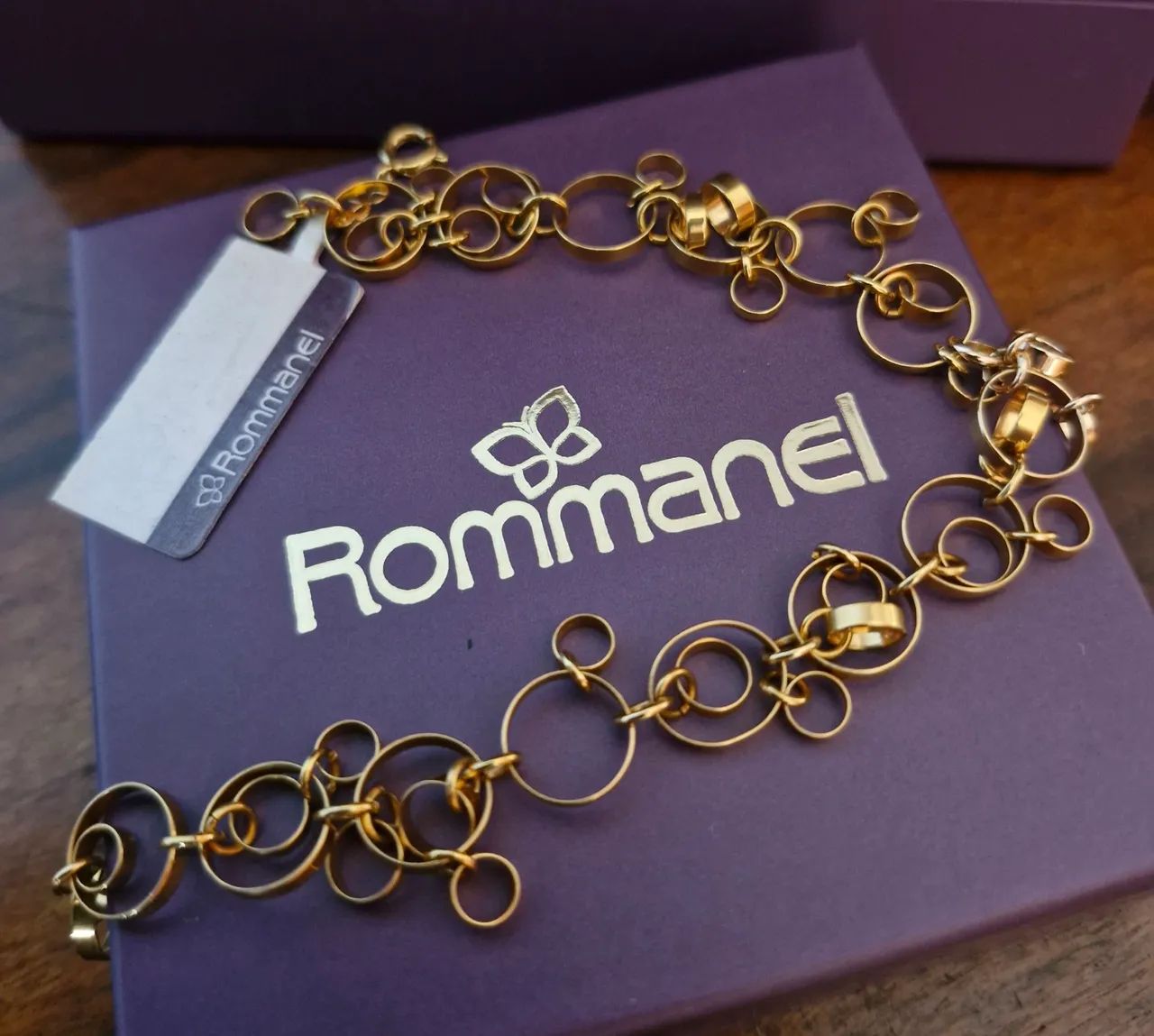 NOVA Semijoia Rommanel Pulseira Banhada Ouro 18k -  Original - Foto 2